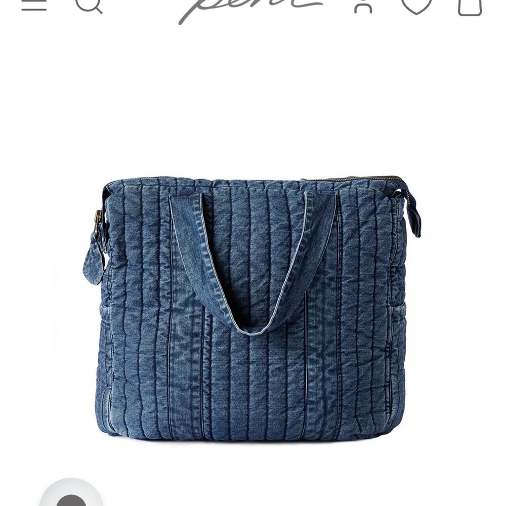NWT Pehr Denim Convertible Diaper Bag - Picture 3 of 5